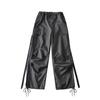 Nuevos Pantalones de Pana Retro Sueltos con Pliegues y Cinta, Cordón en la Cintura, Encaje, Pantalones Casuales Dulces, Frescos, Estilo Spice Girl para Mujer