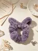 Fábrica de Origen Accesorios para el Cabello de Felpa Transfronterizos Otoño e Invierno, Scrunchies de Color Sólido de Alta Elasticidad, Accesorios para el Cabello Esponjosos, Scrunchies