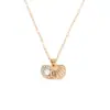 Collar Colgante de Concha Hueca Incrustada con Circonita de Nuevo Estilo Transfronterizo Europeo y Americano Cadena para Clavícula de Aleación de Temperamento de Moda Joyería al por Mayor
