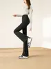 Calça Shark de Nylon Levemente Flare Nova para Mulheres Outono/Inverno 2026, Cintura Alta, Levanta Bumbum, Calça Flare Yoga Dança Fitness Barbie