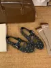 Primer Encuentro Temporada Estilo Coreano Retro Zapatos Mary Jane de Lana con Puntos para Mujer 2026 Otoño Nuevo Estilo Temperamento Fondo Plano Boca Baja Zapatos de una Sola Pieza