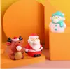 Muñeco de Nieve Navideño Reno Juguete para Apretar Soplador de Burbujas de Silicona Juguete de Silicona para Apretar de Descompresión
