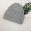 Gorro de lana de conejo grueso de doblez estándar M de moda para celebridad de Internet otoño e invierno estilo coreano cálido protección para las orejas rizado de punto