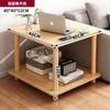 Mesa de Centro Pequeña para Sala de Estar, Mini Mesa Cuadrada de Estilo Antiguo, Mesa de Esquina para Sofá con Patas de Madera Maciza, Mesa Cuadrada para Balcón