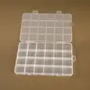 Caja de Plástico PP con Gancho Divisor para Joyería de Cuentas DIY Caja de Almacenamiento de Piezas de Ferretería de 24 Compartimentos Caja de Almacenamiento para Cosméticos y Arte de Uñas