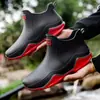 Botas de lluvia transfronterizas para hombre estilo coreano ropa de exterior versátil moda botas de lluvia para pareja Zapatos de vadeo para pesca al aire libre de mujer zapatos impermeables para cocina