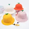 Sombrero de Pescador Infantil para Primavera y Otoño Versión Coreana de Primavera y Verano Dibujos Animados Lindas Niñas de Hierba Sombrero Cubeta Sombrero de Sol para Bebé