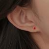Pendientes de Plata Pura S999, Tachuelas de Cuatro Garras, Pendientes de Circonita de Colores, Pendientes de Estilo Europeo y Americano, Tachuelas Simples