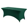Mantel spandex para cocina de 6 pies aproximadamente 1.8 metros negro lavable resistente a las arrugas elástico rectangular mantel para patio actividades