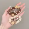 Pinza para el Cabello Melaleuca Otoño e Invierno para Mujer Lazo Estampado Leopardo Exquisita Pinza BB Accesorios para el Cabello Nuevo Estilo 2026 Pinza de Pato de Punto Versátil