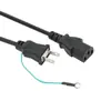 Cable de Alimentación con Enchufe Estándar Japonés y Cables Expuestos, Enchufe Japonés de Tres Conductores, Cabeza Recta con Sufijo, Cable de Alimentación de Cobre Puro