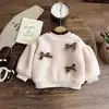 Sudaderas para niñas, colección nueva otoño e invierno 2026, ropa de invierno para niños, tops forrados de polar para bebés niñas, ropa engrosada para niñas