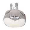 Bolsa de Pelúcia Criativa Nova de Gato com Rosto Grande, Bolsa de Desenho Animado Super Fofa para Meninas, Mochila de Viagem para Meninas Fofas