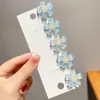 Pinza para el pelo de flor artificial estilo dulce navideño Pinza de pico de pato estrella de mar Corazón dulce de niña Pinza lateral para fotos Pinzas para el pelo Accesorios para el pelo