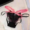 Onda dos Sonhos~Calcinhas de Renda Sexy Estilo Francês para Mulheres, Design Vazado, Puro Desejo, Amarração Cruzada, Forro 100% Algodão, Calcinhas Femininas