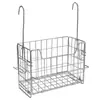 Estante de Almacenamiento de Acero Inoxidable, Cesta Colgante Plegable, Cesta de Baño con Ganchos, Toallero, Gran Capacidad, Almacenamiento de Acero Inoxidable 304