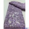 Retro Francés Ancho Completo Bordado Cuentas Lentejuelas Tridimensional Floral Bordado Encaje Tela Vestido Bata Malla Bordada Venta al por Mayor