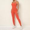 Pantalones de Yoga Deportivos para Correr Fitness para Mujer, Nuevo Diseño Europeo y Americano, Cuello en V, Línea de Vergüenza Invisible, Ajustados, Espalda Descubierta, Mallas de Una Pieza