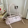 Bolsa de Motocicleta Dachshund Coreana de Nicho, Bolso Baguette Retro Dulce y Genial con Hebilla de Cinturón, Bolso de Hombro Versátil de Moda