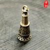 Nuevo Llavero Torre Wenchang Retro de Latón Galanta Estilo Chino Caja Gawu Colgante de Metal Accesorios Colgante Pequeño
