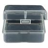 Caja pequeña de plástico transparente con gancho rectangular para joyas, caja cuadrada, a prueba de ruido, caja para tapones para los oídos, caja para medicamentos de polipropileno A3620