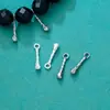 Prata Esterlina S925 Sólida Personalizado Feito à Mão Martelado Prata Palito Gota d'Água Tira Longa Franja DIY Accessories para Contas e Enfiamento