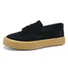 Sapatos Casuais Masculinos de Primavera e Outono Novos Estilo Britânico Retro com Franjas Slip-on Homem Preguiçoso Sola Grossa Casuais Tendência Masculinos