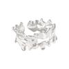 315 Diseño de nicho INS estilo coreano versátil textura minimalista irregular clip de oreja de espina plata esterlina S925 mujer