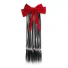 Clip para peluca, accesorio para el cabello infantil, cola de caballo trenzada de fibra sintética, cola de caballo corta para niños con lazo y trenzas pequeñas