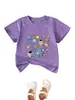 Amazon eBay Estação Independente Moda Casual Unissex Roupas Infantis Planeta Espacial Astronauta Gola Redonda Manga Curta