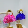 Bolso de Acrílico con Forma de Concha, Moderno y Único, con Cadena de Perlas, Bolso de Mano Brillante, Bolso de Hombro, Bolso Pequeño para Decoración de Fiesta