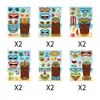 Pegatinas de Cambio de Rostro Hawaianas Transfronterizas Pegatinas de Máscara Tiki de Dibujos Animados Pegatinas Creativas de Verano para Manualidades Infantiles Personalización