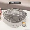 Elegante plato de frutas con bordes dorados y patrón de ondas para la sala de estar, bandeja de frutas de lujo ligero de alta gama, pequeña y exquisita, nuevo modelo 2026