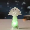 2025 Novo Anjinho Luminoso de LED Ornamento de Mesa Cristal de Imitação Luz Noturna Decoração de Natal Anjo Pequena Lâmpada de Vento