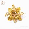 Adornos colgantes para corona de árbol de Navidad con flores artificiales de Navidad de 9 cm, para festivales navideños, cebolla en polvo y flores huecas.