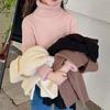 [Pronta Entrega] Suéter para Meninas 2025 Novo Outono e Inverno Crianças Inverno Gola Alta Macacão de Veludo Roupa de Inverno para Bebê Menina Espessado