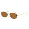 Gafas de Sol Ovaladas con Diamantes Estilo Retro Europeo y Americano Gafas Personalizadas con Letra F Metal Punk Hip-Hop Gafas de Sol Disco para Mujer
