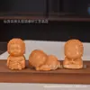 Tuja Grasa Tathagata Buda Durmiente Talla en Madera Bebé Buda Juguete Pieza de Mano Tathagata Adornos Creativos de Talla en Madera Adornos para Coche