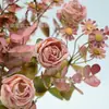 Flores de Manzanilla de Burbuja Artificiales con Bordes Quemados Realistas, Pequeño Ramo de Rosas y Margaritas para Decoración de Bodas y Espacios de Alojamiento