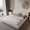 Dormitorio Principal Cama King Moderna Simple Suave Cama Italiana Accesible Lujo Cama de Boda Estilo Crema 2025 Nueva Cama de Habitación Doble