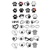Pegatinas de tatuaje en blanco y negro, varios estilos para hombres y mujeres, impermeables y de larga duración, mariposa, serpiente, espina, corazón, pegatinas geniales para el brazo