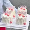 Decoração de Bolo Dia dos Namorados Chinês 2025 Enfeite de Acrílico Casal Feriado Amor Mesa de Sobremesas Enfeite