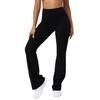 Calças Flare Esportivas Fitness Forradas com Lã Cintura Alta Levanta Bumbum Quentes para Yoga Outono e Inverno Sensação de Pele Nu Casual Super Modeladoras Calças Levanta Bumbum