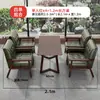 Sillón Sofá Estilo Madera Maciza, Set de Cafetería y Té de Leche, Combinación de Mesa y Sillas de Comedor, Cabina Retro para Restaurante Catering Casa de Té Comercial