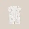 Macacão Pijama de Fibra de Bambu para Bebê de Verão Recém-Nascido Infantil Roupa Classe A Macacão de Bebê Manga Curta Verão a