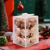 4cm bola de Natal à prova de estilhaços brilhante árvore de Natal bola decoração de cor sólida vento para decoração de festa de casamento de fim de ano