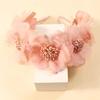 Diademas Realistas con Flores Transfronterizas para Niñas de Aliexpress, Diademas Decorativas para Bebés, Accesorios para el Cabello Hechos a Mano de Nicho con Encaje