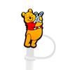 Tapón de pajita de Winnie the Pooh de 8-10 mm, tapón antipolvo, accesorios de pajita de dibujos animados, pegamento suave, cubierta antipolvo reciclable