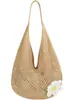 Nova Bolsa de Ombro Tecida de Grande Capacidade para o Verão Bolsa de Axila Bolsa Tote Bolsa de Praia para Mulheres Verão Lazer Férias na Costa