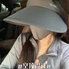 Chapéu Viseira de Seda de Gelo com Proteção Solar, Novo Modelo de Verão, Proteção UV, Cobertura Facial Completa, Chapéu Viseira de Alta Qualidade, Chapéu de Sol para Mulheres